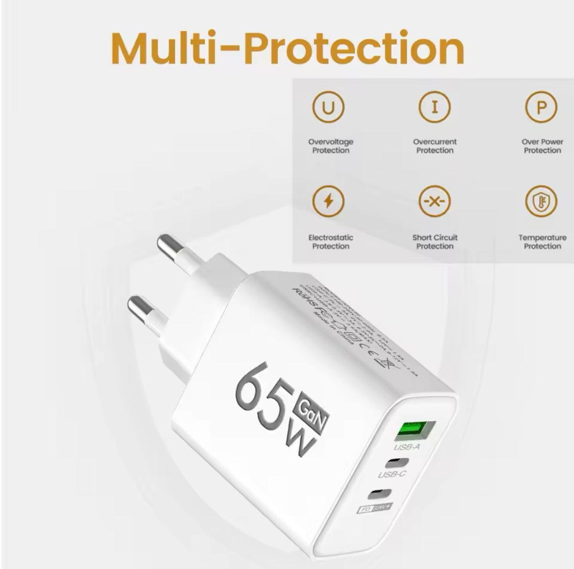 Chargeur usb 65w